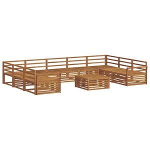 vidaXL Ensemble de canapés d'extérieur 10 pc Naturel