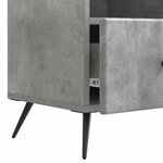 vidaXL Meuble TV Gris béton 102 x 34 5 x 50 cm Bois d'ingénierie