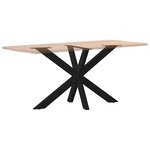 vidaXL Pied de table à manger en forme d'araignée  noir  120 x 68 x (72-73) cm  acier