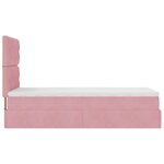 vidaXL Cadre de lit ottoman avec matelas rose 80x200 cm velours