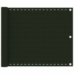 vidaXL Écran de balcon Vert foncé 75x500 cm PEHD