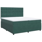 vidaXL Sommier à lattes de lit et matelas Vert foncé 200x200cm Velours