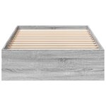 vidaXL Cadre de lit avec tiroirs sans matelas sonoma gris 90x200 cm