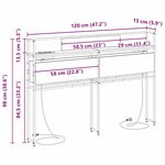 vidaXL Tête de lit de rangement Chêne fumé 120 cm Bois d'ingénierie