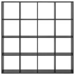 vidaXL Bibliothèque Chêne noir 137.5 x 29 x 137.5 cm Bois d'ingénierie