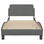 vidaXL Cadre de lit Dover gris foncé 80x200 cm tissu
