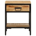 vidaXL Cabinet de chevet 40x35x50 cm Bois massif de manguier brut