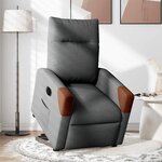 vidaXL Fauteuil inclinable électrique gris foncé tissu