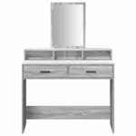 vidaXL Coiffeuse Gris Sonoma 100 x 41 x 140 cm Bois d'ingénierie