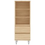 vidaXL Buffet haut Chêne sonoma 40x36x110 cm Bois d'ingénierie