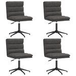 vidaXL Chaises à manger lot de 4 noir similicuir