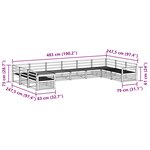vidaXL Ensembles de canapés 7 pc Naturel Bois d'Acacia Massif