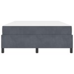 vidaXL Cadre de lit Gris foncé  gris et blanc 140 x 200 cm Velours