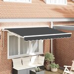 vidaXL Auvent Rétractable Anthracite 300 x 200 cm Polyester et métal