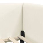 vidaXL Cadre de lit d'angle Autre avec tête de lit Crème 100 x 200 cm