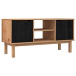 vidaXL Meuble TV OTTA 113 5 x 43 x 57 cm Noir Bois de pin massif