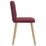 vidaXL Chaises à manger lot de 4 rouge bordeaux tissu