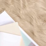 vidaXL Tapis en fausse Tafalla Beige 120 x 120 cm Polyester