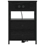 vidaXL Cabinet de chevet Chêne noir 40 x 31 x 60 cm Bois d'ingénierie