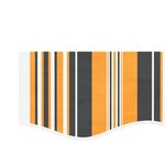 vidaXL Tissu de remplacement de cantonnière d’auvent rayure jaune gris