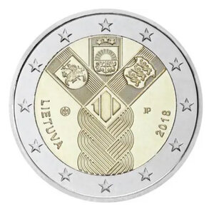 2 euros commémorative Lituanie 2018 - Des états Baltes.