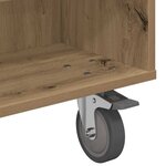 vidaXL Table d'appoint avec roues Chêne artisanal 90 x 50 x 30 cm