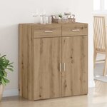 vidaXL Meuble de rangement Chêne 80x42 5x93 5 cm Bois d'ingénierie