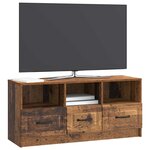 vidaXL Meuble TV Bois ancien 102 x 34 5 x 47 cm Bois d'ingénierie