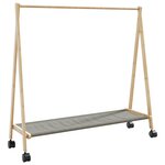 vidaXL Porte-vêtements et étagères et roulettes 106x34x106 5cm bambou