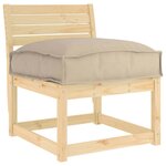 vidaXL Coussin pour assise de palette Taupe 50 x 50 x 12 cm
