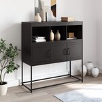 vidaXL Buffet noir 100 5x39x107 cm acier