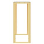 vidaXL Table console doré 70x30x70 cm acier inoxydable et verre