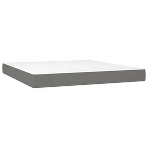 vidaXL Matelas de lit à ressorts ensachés Gris foncé 180x200x20 cm