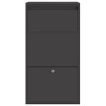 vidaXL Boîte de dépôt de colis avec porte Noir 44 x 22 x 82 cm Acier