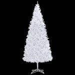 vidaXL Arbre de Noël artificiel pré-éclairé 500 cm blanc