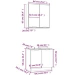 vidaXL Ensemble d'armoires de salle de bain 2 Pièces sonoma gris