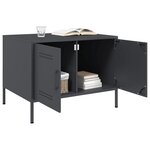 vidaXL Table basse anthracite 68x50x50 5 cm acier laminé à froid