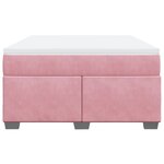vidaXL Sommier à lattes de lit avec matelas Rose 160x200 cm Velours