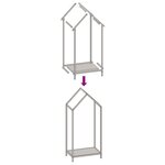 vidaXL Portant de bois chauffage noir 40x25x90 cm