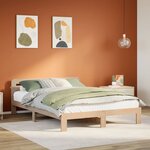 vidaXL Cadre de lit sans matelas 135x190 cm bois de pin massif