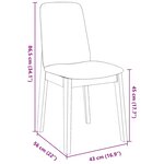 vidaXL Chaises à manger coussins 2 Pièces blanc bois massif caoutchouc