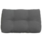 vidaXL Coussin de Dos Gris foncé 80 x 24 x 50 cm tissu