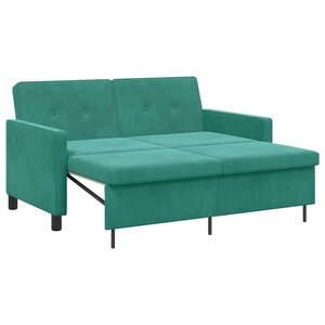 vidaXL Canapé-Lit Turquoise Tissu