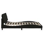 vidaXL Cadre de lit sans matelas noir 160x200 cm tissu