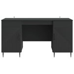vidaXL Bureau avec étagère Noir 142 5 x 50 x 75 cm Bois d'ingénierie