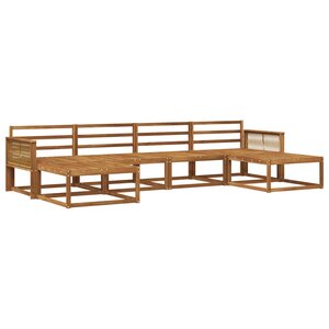 vidaXL Ensemble de canapés d'extérieur 6 Pièces Naturel