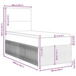 vidaXL Sommier à lattes de lit avec matelas Bleu 100x200 cm Tissu