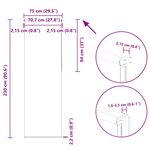 vidaXL Store enrouleur occultant café 75x230cm largeur du tissu 70 7cm