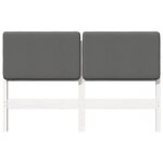 vidaXL Tête de lit capitonnée Blanc et gris clair 160 cm Pin massif
