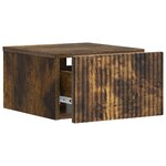 vidaXL Cabinet de chevet mural Chêne fumé 33 x 34 5 x 20 cm